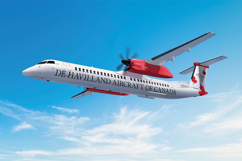 De Havilland Canada Dash 8-400 Turboprop Becomes First Regional ...