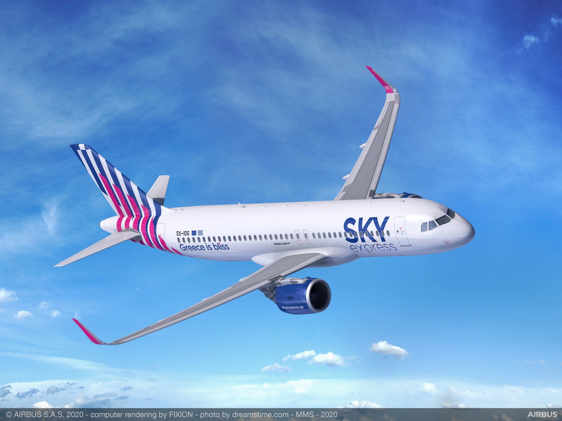 SKY express flights to Rhodes commenced with the brandnew Airbus A320neo