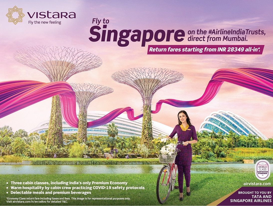 Vistara Announces Resumption Of Flights To Singapore